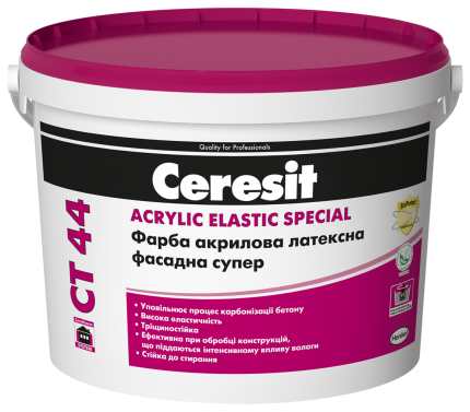 

Краска акриловая Ceresit CT 44 База белая 10л