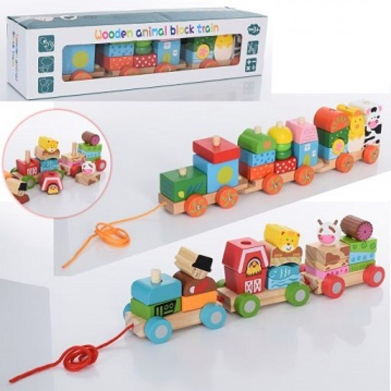 

Деревянная игрушка Паровозик MD-2888