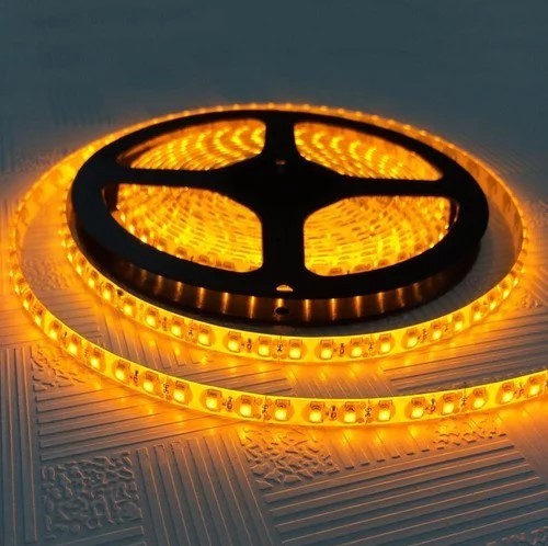 

LED лента AVT 5м. 9,6W/м 120LED/м IP65 в силиконе светодиодная 8mm желтая