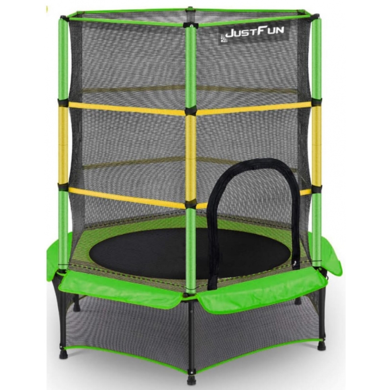 

Батут для детей Just Fun NEW 140 см зеленый, батут с сеткой, до 60 кг