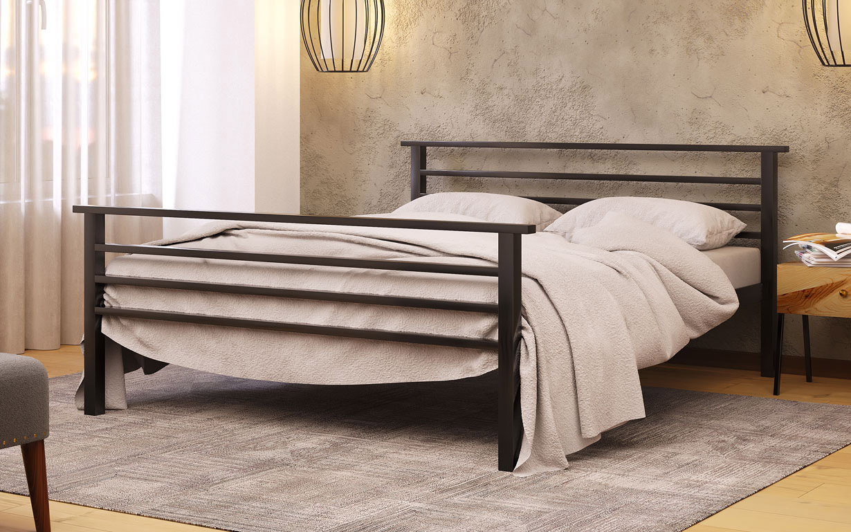 

Кровать Lex-2 Метакам Черный матовый 120х200