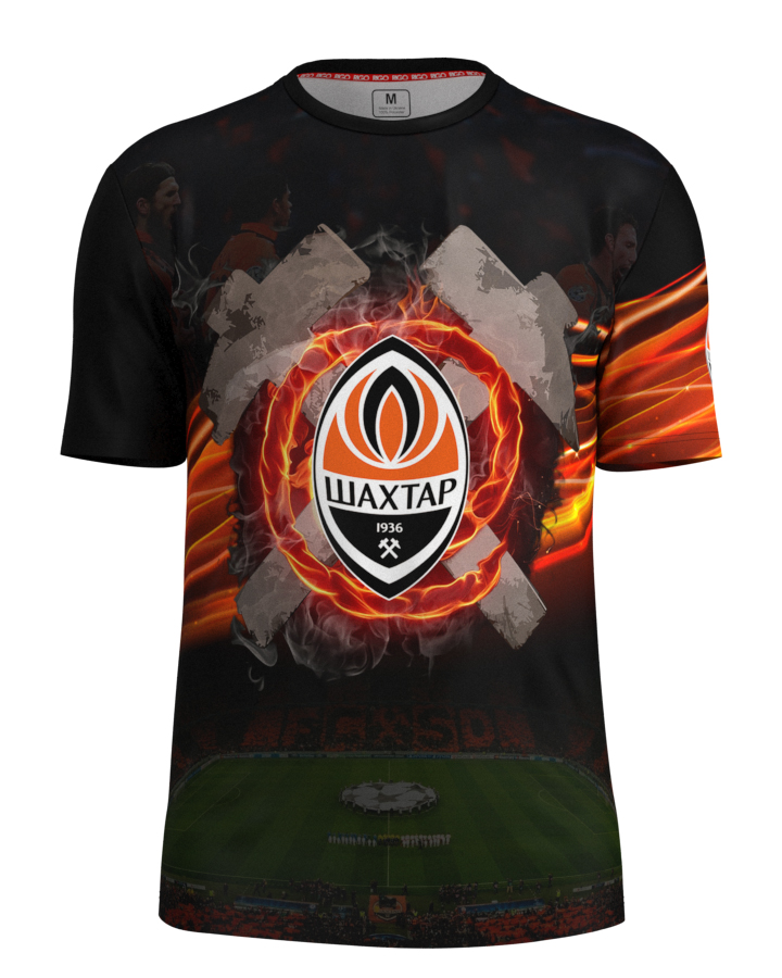 

Футболка мужская спортивная RIGO SPORTS FASHION SHAKHTAR Черная с принтом XXL (SF.SHAKHTAR1.M.01)