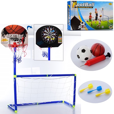 

Футбольные ворота 3в1 "дартс,баскет,футбол" Bambi MR 0552 80х31х95 см
