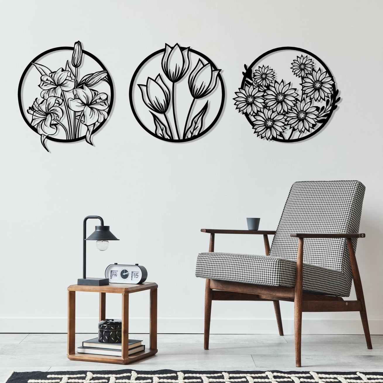 

Деревянная картина "Flowers" (90 x 90 см)