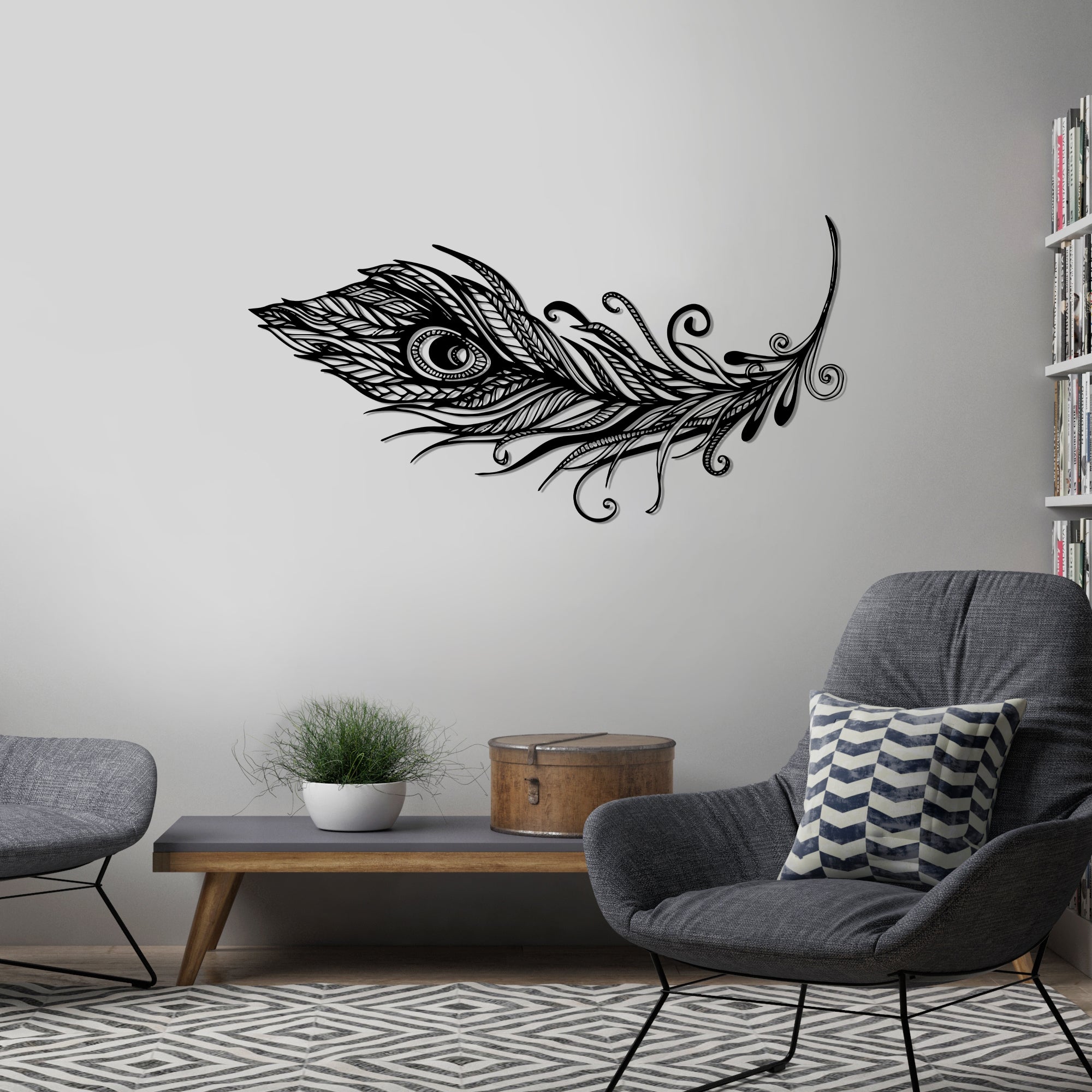 

Деревянная картина "Peacock Feather" (50 x 26 см)