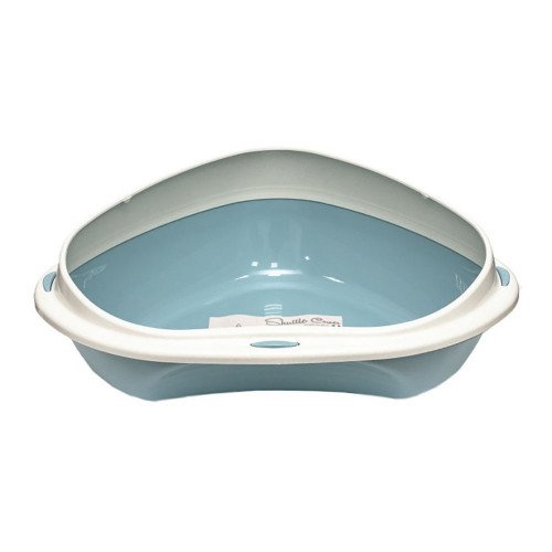 

Туалет угловой с бортиком Georplast Shuttle Corner для кошек, 49×40×17,5 см голубой