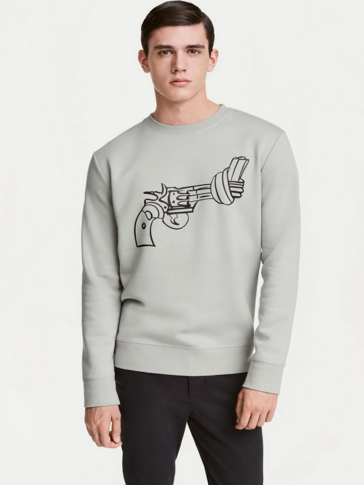 

Свитшот H& 0483919-5  Серый, Свитшот H&M 0483919-5 M Серый