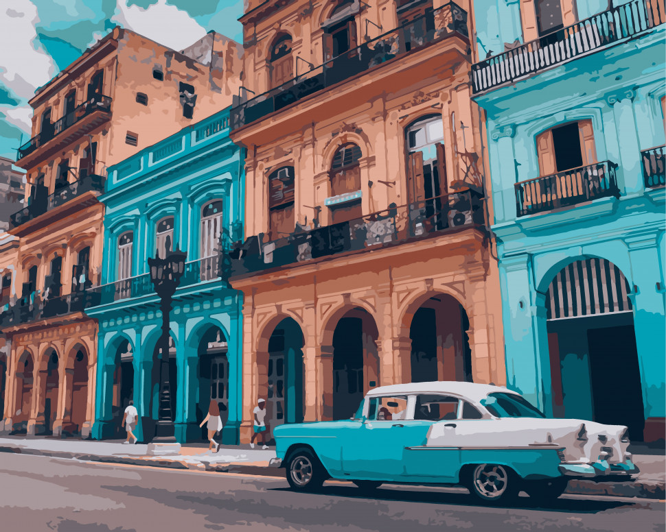 

Картина по номерам / анти-стресс раскраска Art Craft "Яркая Куба" 40х50 см 10536-AC