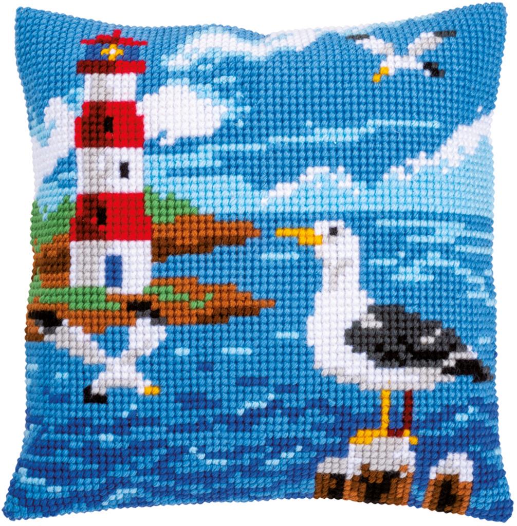 

Набор для вышивания крестом (подушка) Vervaco Lighthouse and seagulls Маяк и чайки PN-0158364