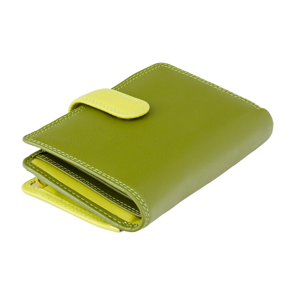 

Зеленый женский кошелек из натуральной кожи Visconti RB51 LIME M Fiji c RFID