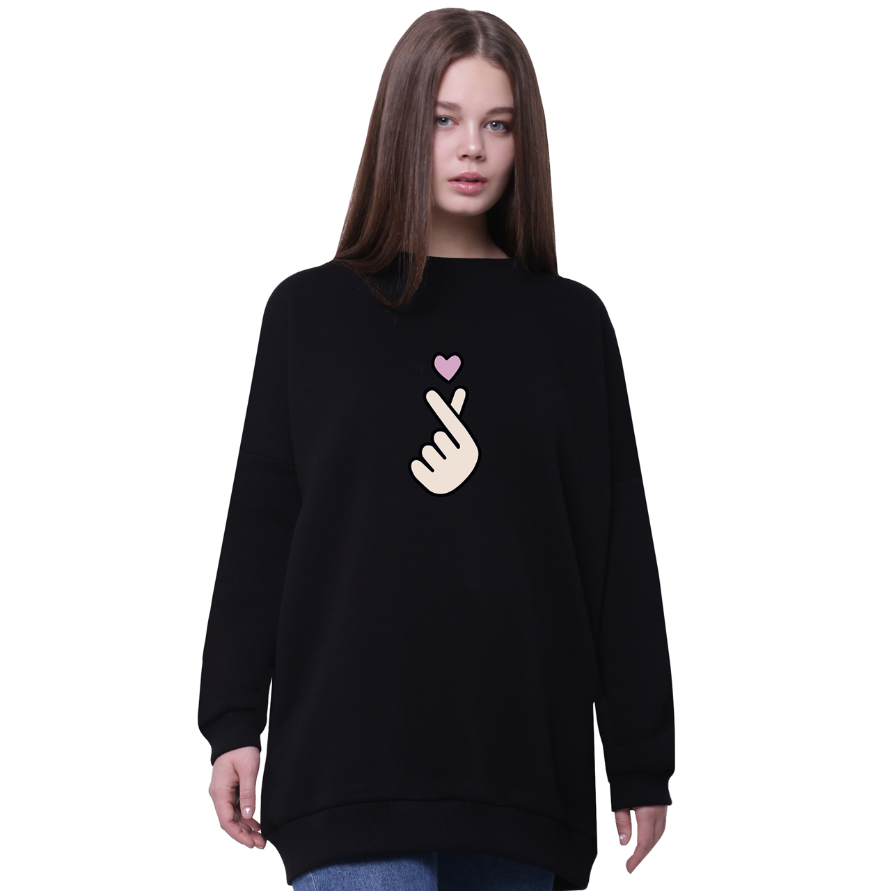 

Свитшот для девочек удлиненный БТС (BTS) Черный (35963-1063-1) 134 см
