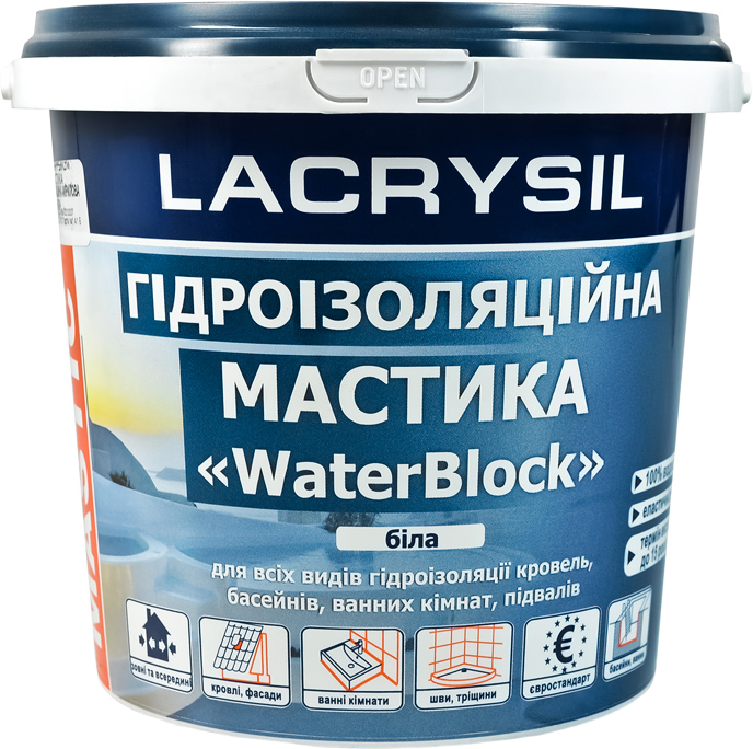 

Мастика гидроизоляционная Lacrysil Waterblock 3 кг Белая (170854)