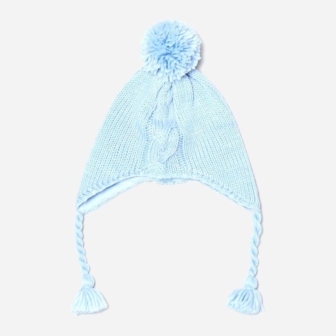 

Зимняя шапка с завязками OVS 1344062 46-48 см Azure