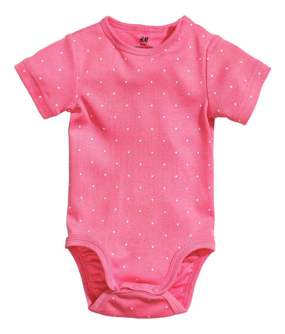 

Бодик H&M с коротким рукавом Розовый (1-2/56) (34)