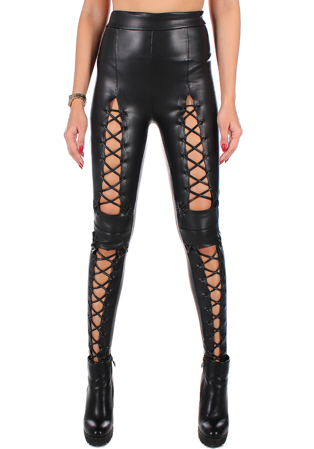 

Легінси жіночі Krutyakov LACING 2  чорний 2084615, Легінси жіночі Krutyakov LACING 2 XL чорний 2084615
