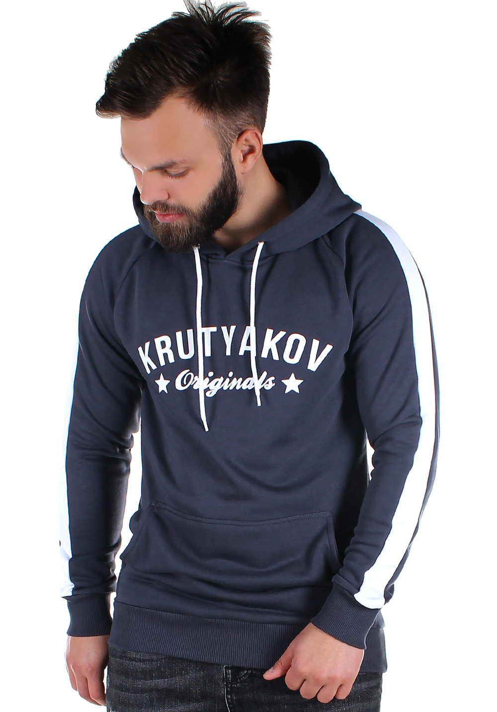

Толстовка чоловіча Krutyakov STRIPE ORIGINALS  графітовий 1814341, Толстовка чоловіча Krutyakov STRIPE ORIGINALS M графітовий 1814341