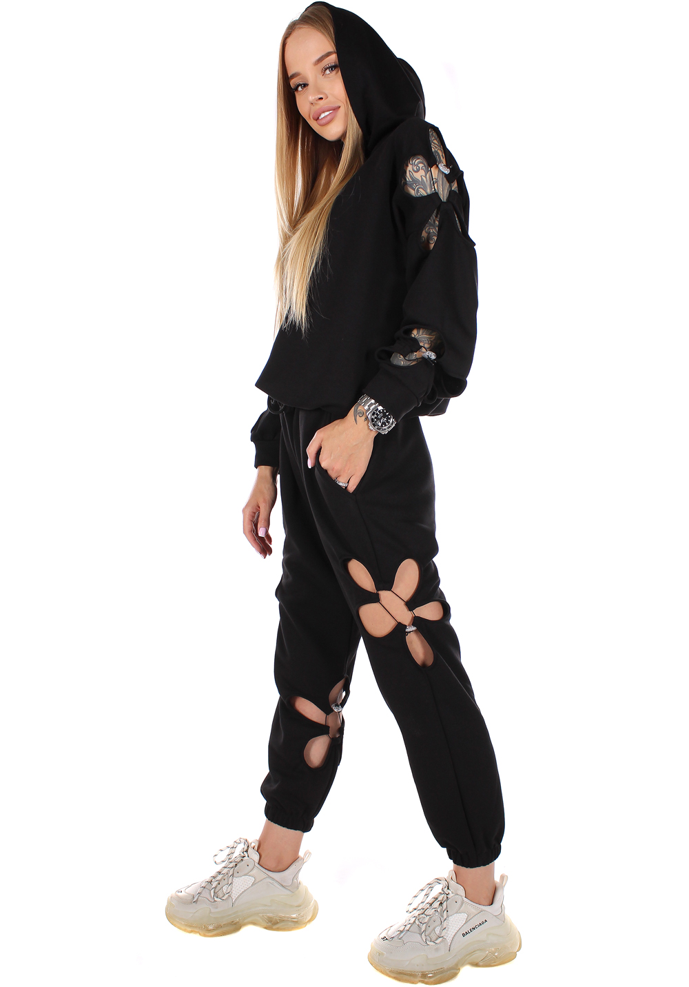 

Костюм спортивний жіночий Krutyakov DAISY  чорний 2289115, Костюм спортивний жіночий Krutyakov DAISY XS чорний 2289115