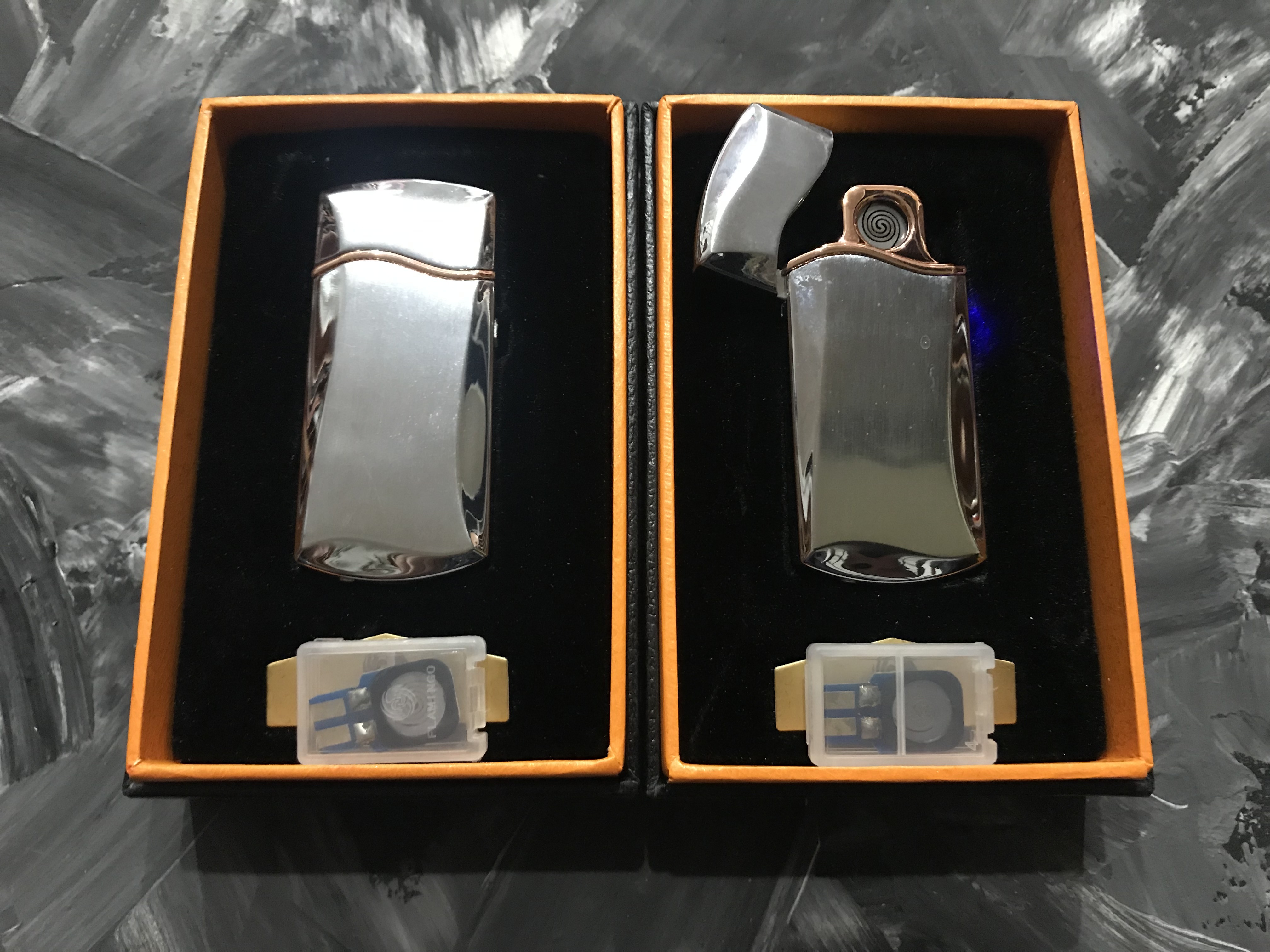 

Зажигалка Usb Спираль + Сенсор Серебро 18.2