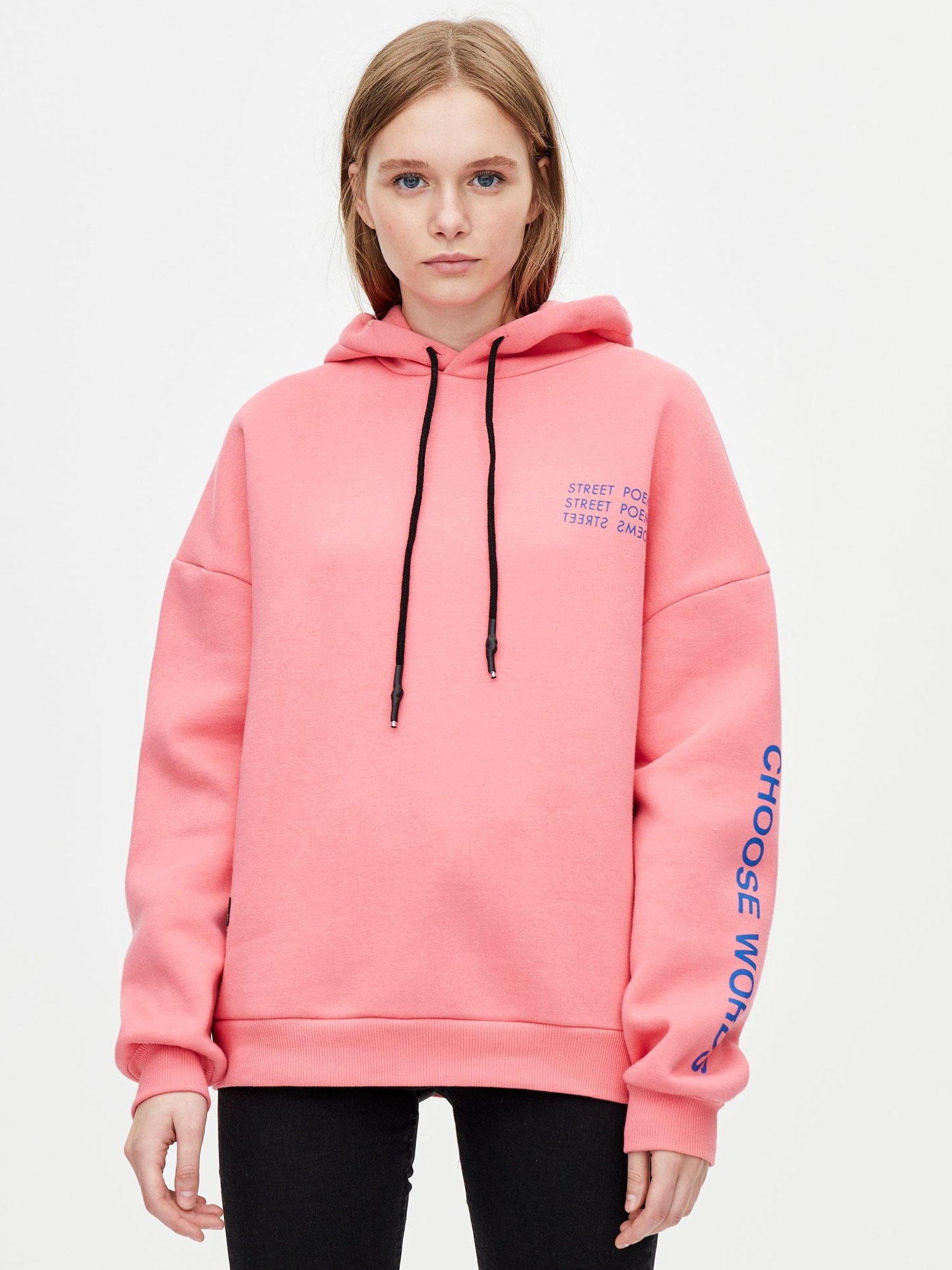 

Худи Pull & Bear XAZ298957PEIK  Розовое, Худи Pull & Bear XAZ298957PEIK S Розовое