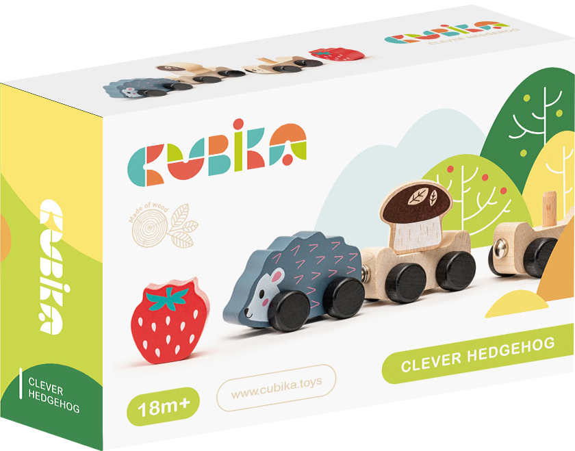 

Деревянная игрушка Cubika Ёжик-путешественник (4823056515467)