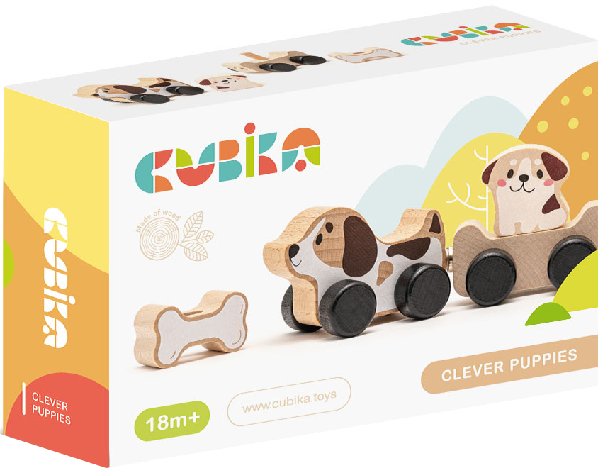 

Деревянная игрушка Cubika Сообразительные щенки (4823056515443)