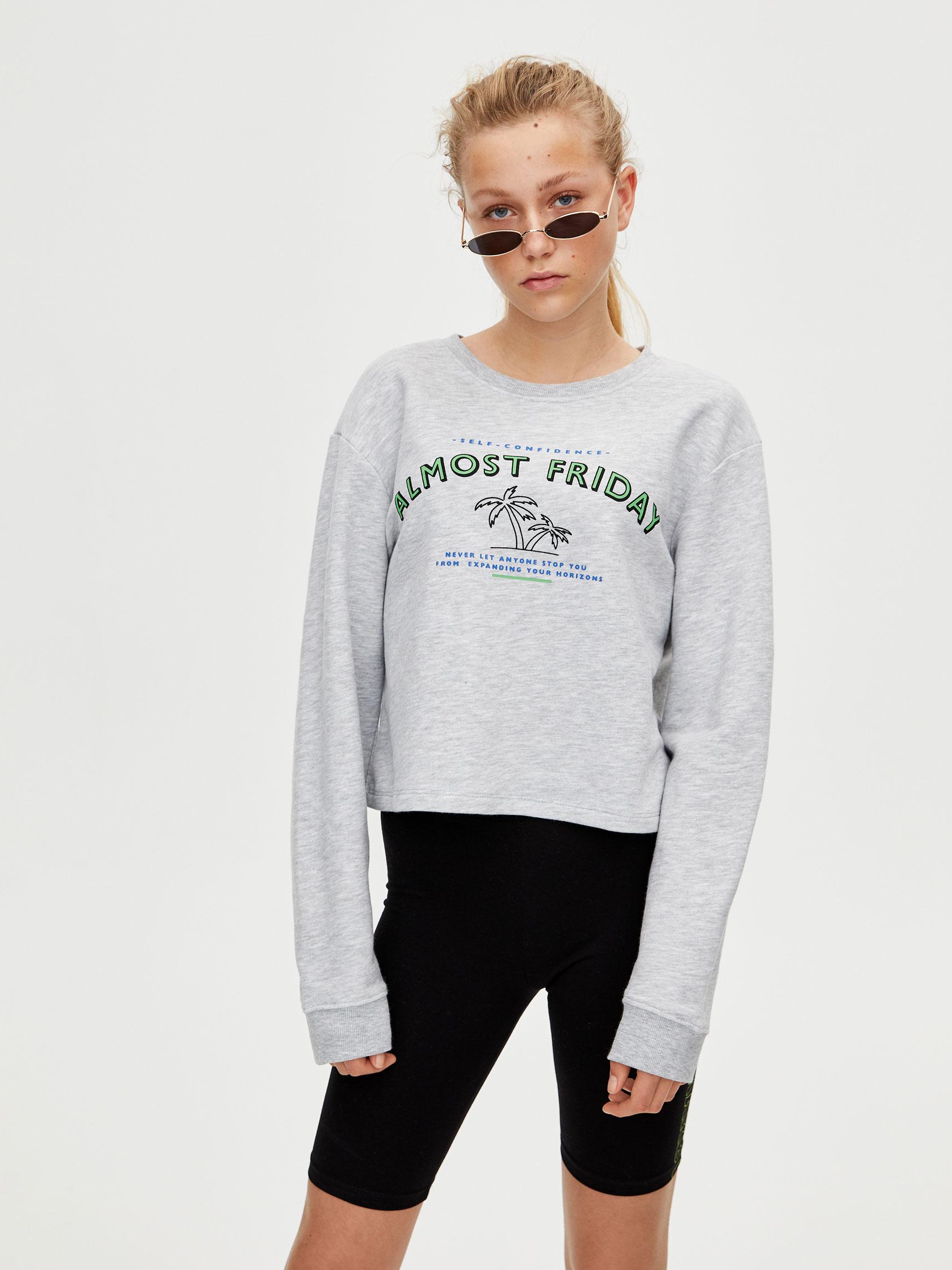 

Свитшот Pull & Bear XAZ295117WZML  Серый, Свитшот Pull & Bear XAZ295117WZML L Серый
