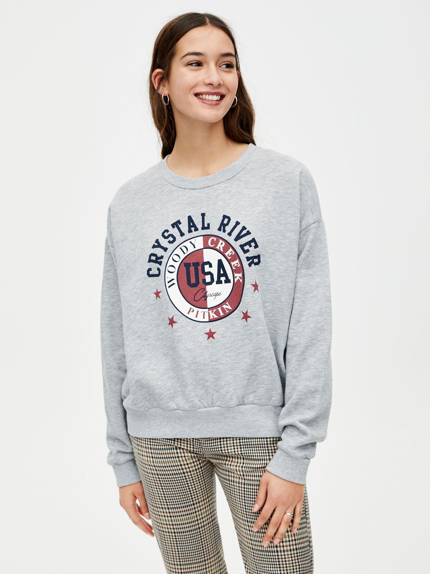 

Свитшот Pull & Bear XAZ298965LJUR  Серый, Свитшот Pull & Bear XAZ298965LJUR M Серый