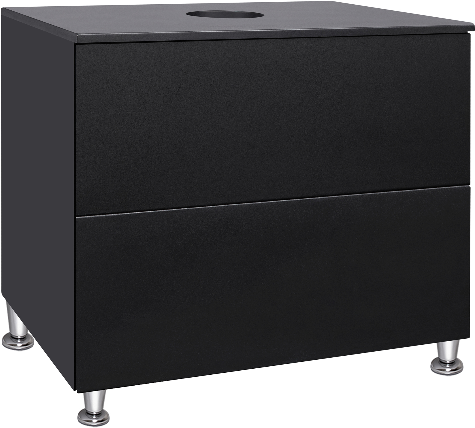 

Тумба напольная QTAP Tern 800х476х469 Matt Black со столешницей QT1780TNL802MB