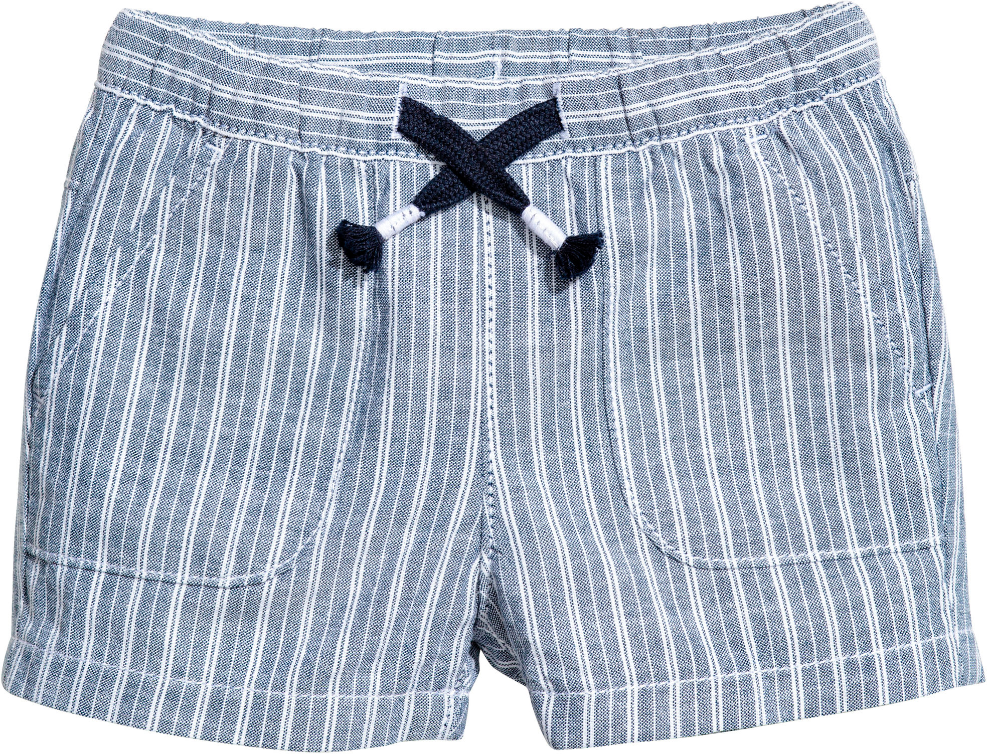 

Шорты H&M 74853805 74 см Синие в полоску