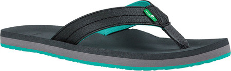 

Мужские вьетнамки, сланцы Sanuk Burm Thong Sandal Dark Charcoal/Sea Green Synthetic Leather 45