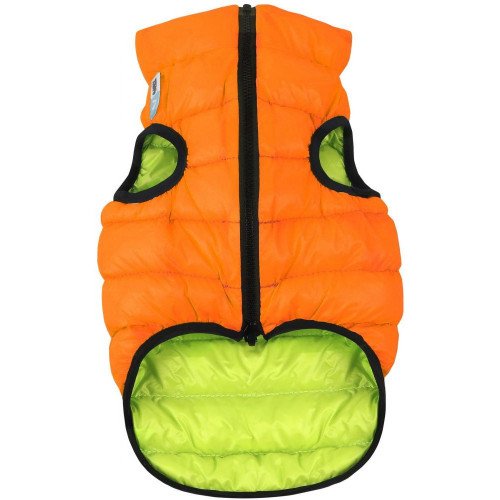 

Двусторонняя светящаяся куртка AiryVest Lumi M40 для собак, салатово-оранжевая