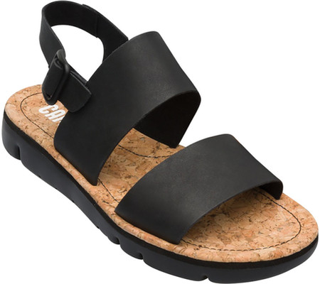 

Женские сандалии Camper Oruga Two Strap Flatform Sandal Black Calfskin 38