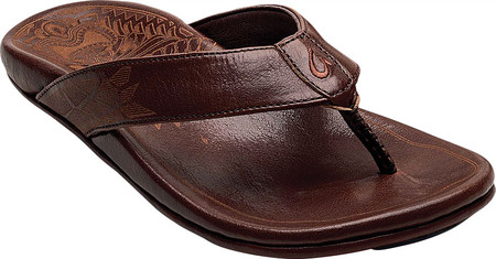 

Мужские вьетнамки, сланцы OluKai Kulia Thong Sandal Dark Wood/Dark Wood Leather 47