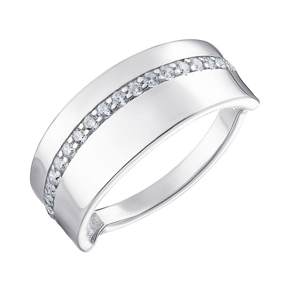 

Серебряное кольцо с фианитами 000148311 16.5 размера