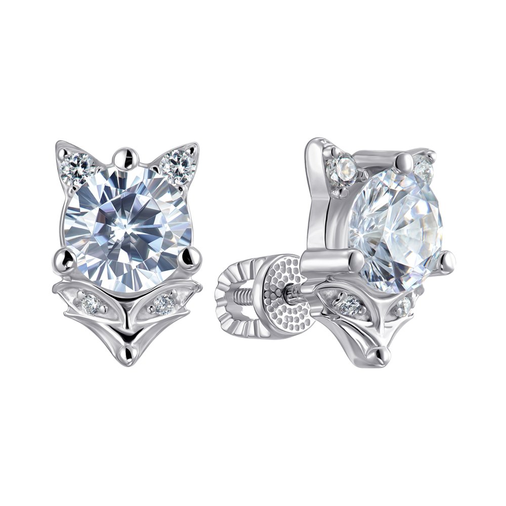 

Серебряные серьги с фианитами 000150693