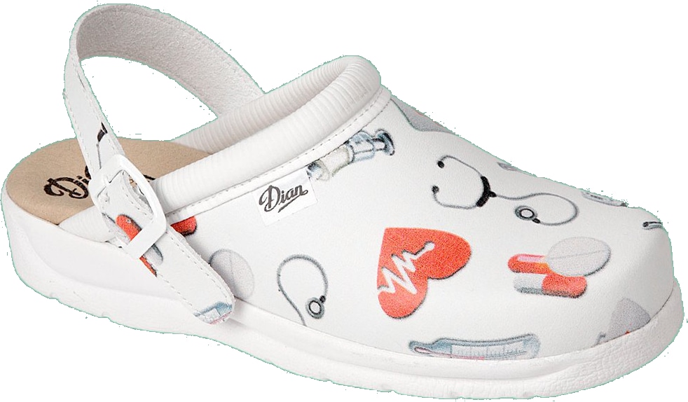 

Туфли медицинские унисекс Dian ZUECO PISA ESTAMPADO BLANCO 42 Белые (38259)
