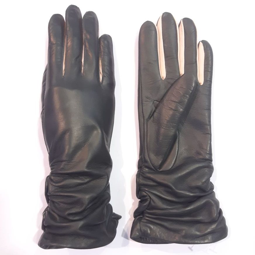 

Женские кожаные перчатки GlovesUA мод.362 р.8 темно-серые