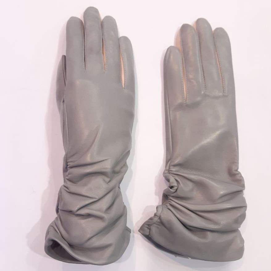 

Женские кожаные перчатки GlovesUA мод.362 р.6,5 светло-серые