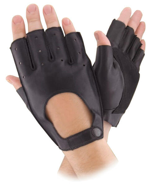 

Мужские перчатки авто кожаные GlovesUA мод.027 р.9,5 черные