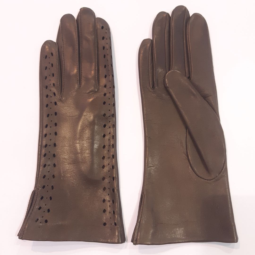 

Женские перчатки кожаные GlovesUA мод.019 р.6,5 тауп