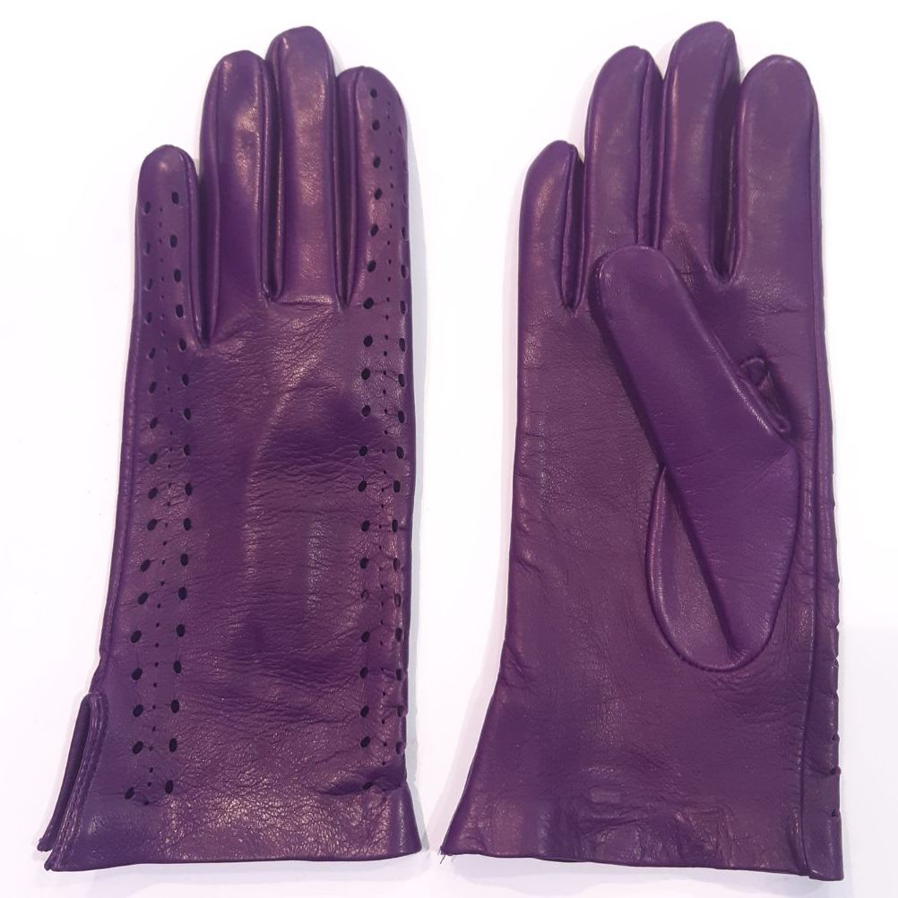 

Женские перчатки кожаные GlovesUA мод.019 р.6,5 фиолетовые