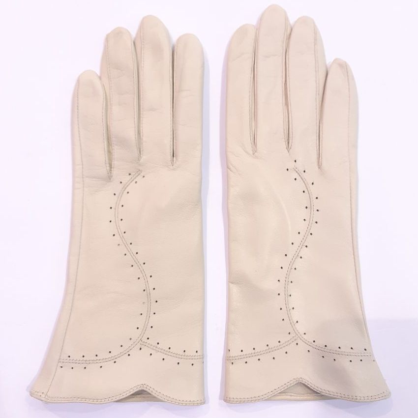

Женские перчатки кожаные GlovesUA мод.114 р.6,5 бежевый
