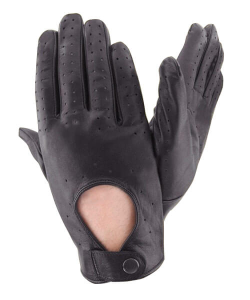 

Мужские перчатки авто кожаные GlovesUA мод.298 р.10,5 черные