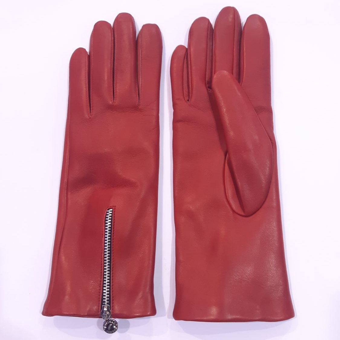 

Женские кожаные перчатки GlovesUA мод.185 р.6 красные