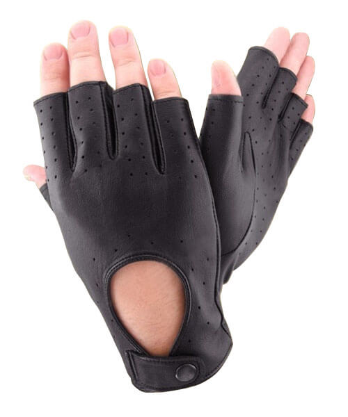 

Мужские перчатки авто кожаные GlovesUA мод.299 р.9 черные