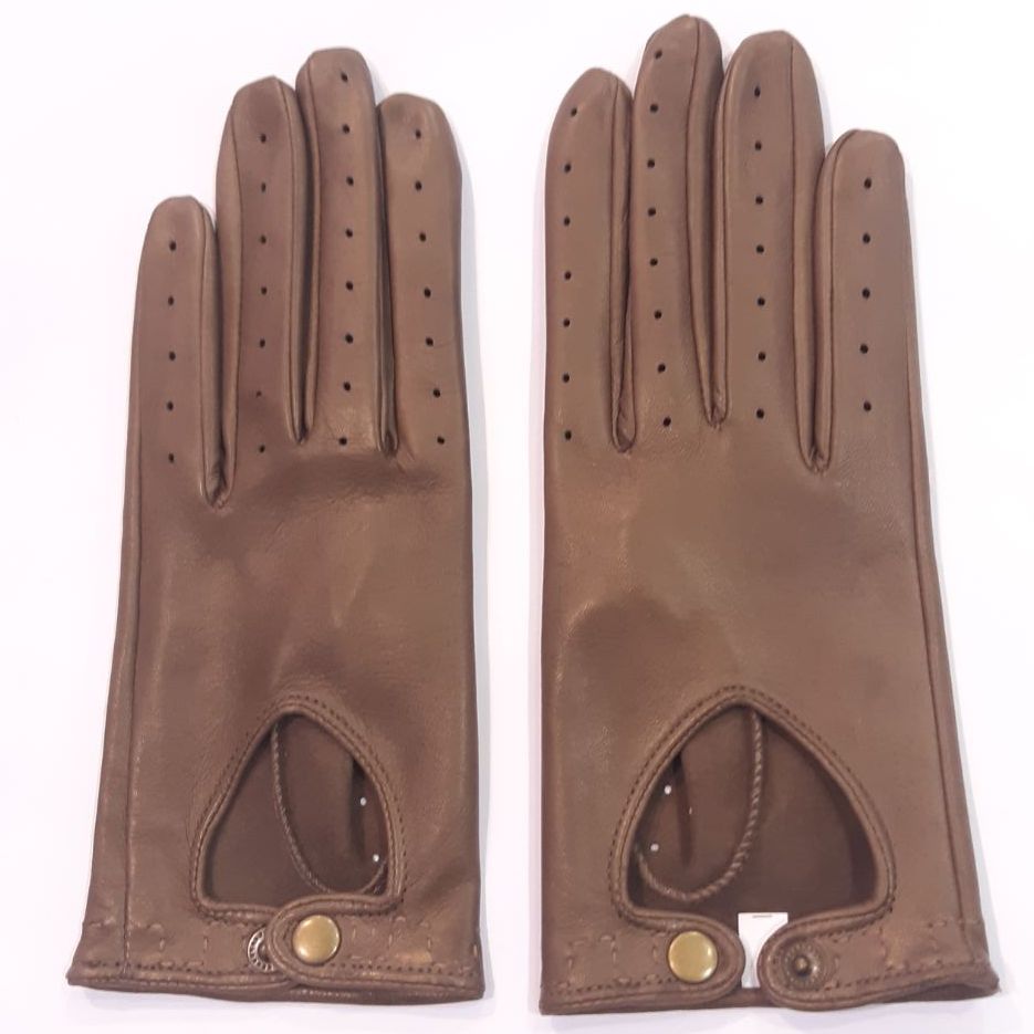 

Женские автомобильные кожаные перчатки GlovesUA мод.274 р.8 тауп