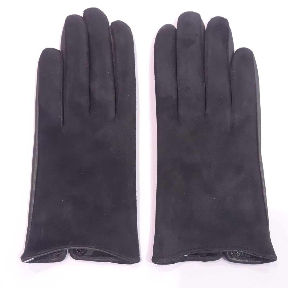 

Женские перчатки комбинированные GlovesUA мод.394 р.7,5 серые