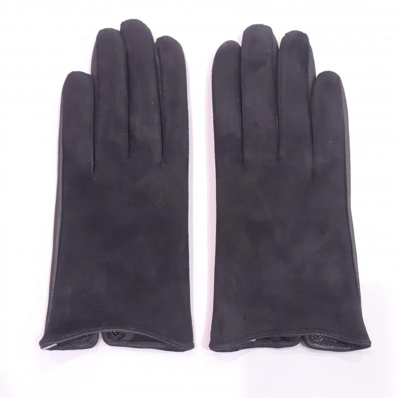 

Женские перчатки комбинированные GlovesUA мод.394 р.6 баклажан