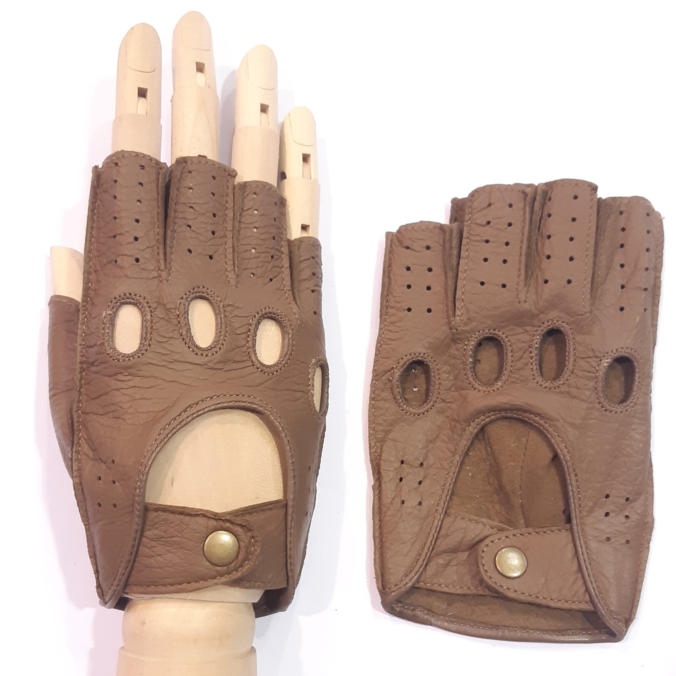 

Женские кожаные перчатки для вождения GlovesUA мод.245 р.6,5 тауп (кожа оленя)