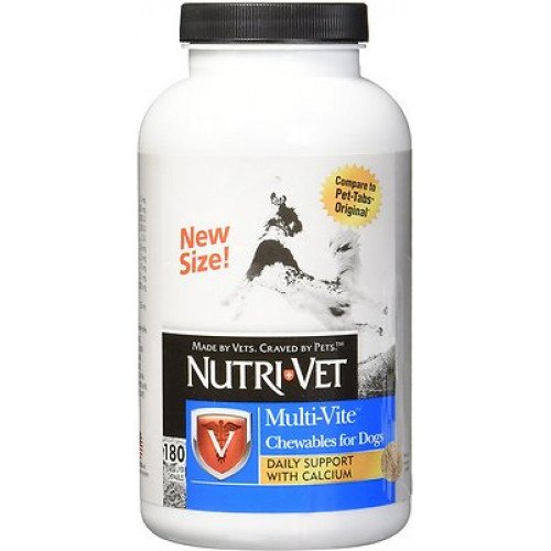 

Жевательные таблетки мультивитамины Nutri-Vet Multi-Vite для собак, 180 табл